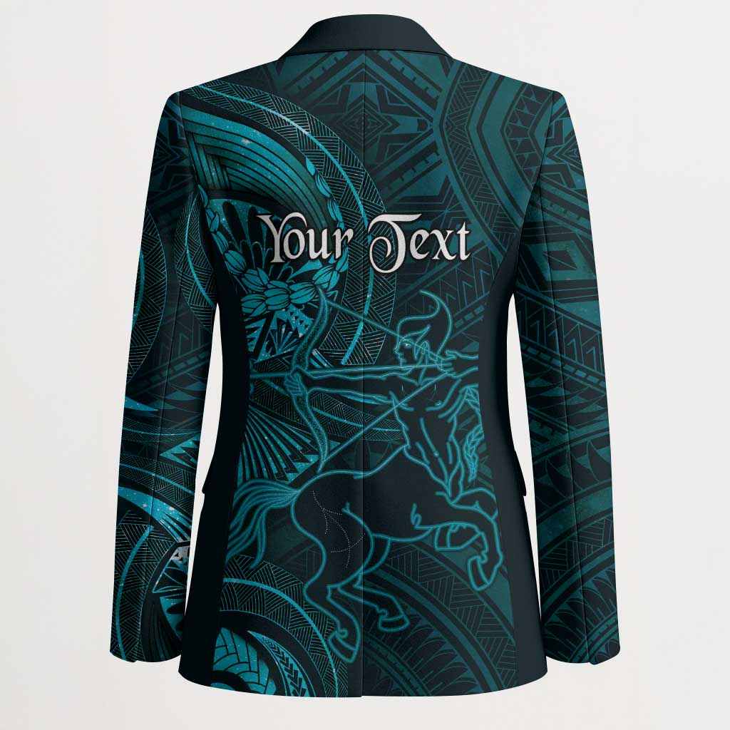 Personalised Polynesia Zodiac Sagittarius Blazer Galaxy Polynesian Pattern Chest Tattoo Style LT14 - Polynesian Pride