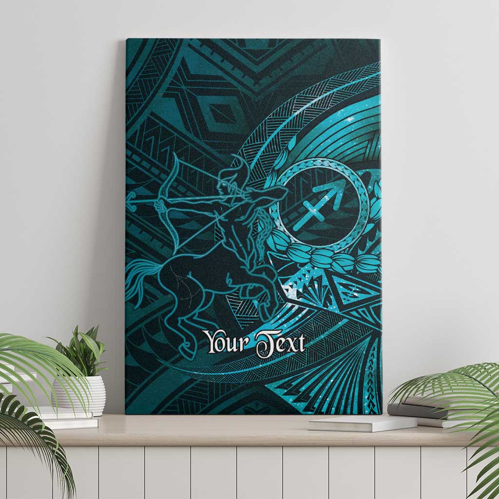 Personalised Polynesia Zodiac Sagittarius Canvas Wall Art Galaxy Polynesian Pattern Chest Tattoo Style LT14 - Polynesian Pride