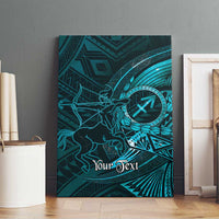 Personalised Polynesia Zodiac Sagittarius Canvas Wall Art Galaxy Polynesian Pattern Chest Tattoo Style LT14 - Polynesian Pride