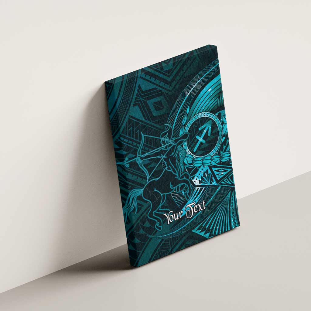 Personalised Polynesia Zodiac Sagittarius Canvas Wall Art Galaxy Polynesian Pattern Chest Tattoo Style LT14 - Polynesian Pride