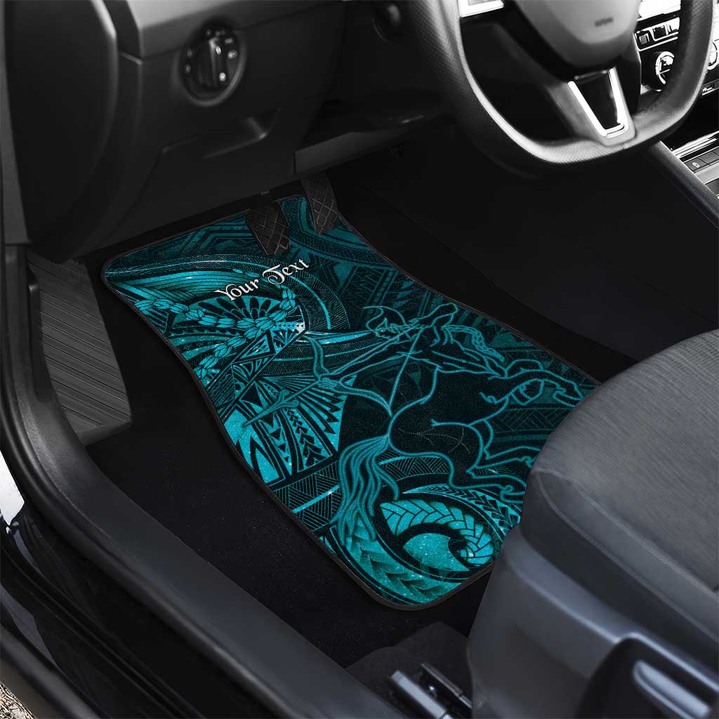 Personalised Polynesia Zodiac Sagittarius Car Mats Galaxy Polynesian Pattern Chest Tattoo Style LT14 - Polynesian Pride