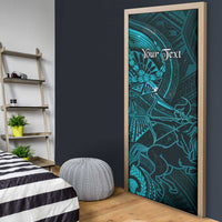 Personalised Polynesia Zodiac Sagittarius Door Cover Galaxy Polynesian Pattern Chest Tattoo Style LT14 - Polynesian Pride
