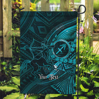 Personalised Polynesia Zodiac Sagittarius Garden Flag Galaxy Polynesian Pattern Chest Tattoo Style