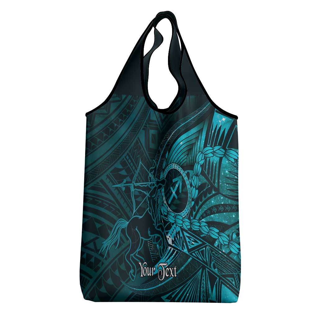 Personalised Polynesia Zodiac Sagittarius Grocery Bag Galaxy Polynesian Pattern Chest Tattoo Style LT14 - Polynesian Pride