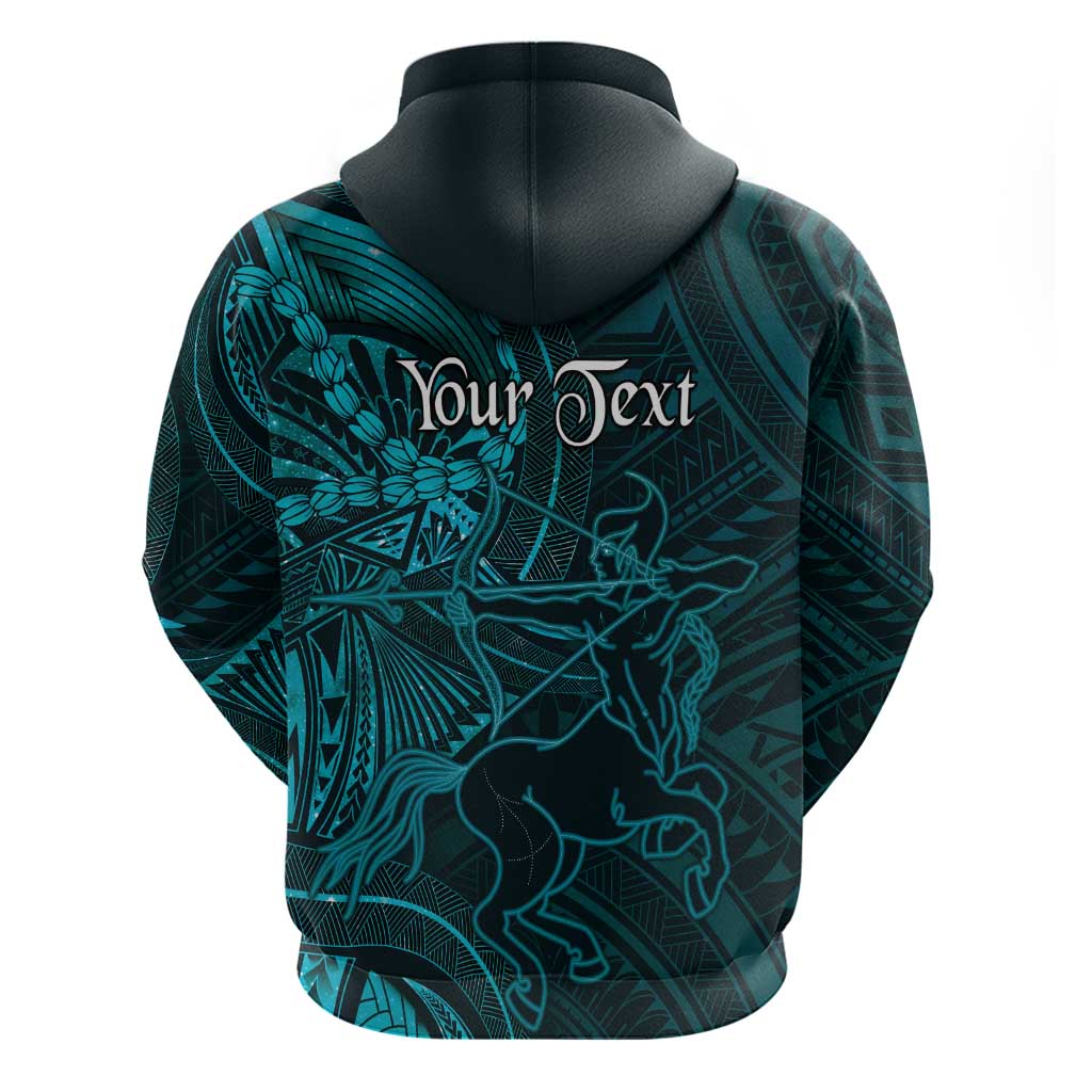 Personalised Polynesia Zodiac Sagittarius Hoodie Galaxy Polynesian Pattern Chest Tattoo Style LT14 - Polynesian Pride