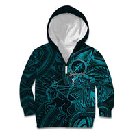 Personalised Polynesia Zodiac Sagittarius Kid Hoodie Galaxy Polynesian Pattern Chest Tattoo Style