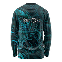 Personalised Polynesia Zodiac Sagittarius Long Sleeve Shirt Galaxy Polynesian Pattern Chest Tattoo Style LT14 - Polynesian Pride