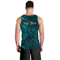 Personalised Polynesia Zodiac Sagittarius Men Tank Top Galaxy Polynesian Pattern Chest Tattoo Style