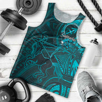 Personalised Polynesia Zodiac Sagittarius Men Tank Top Galaxy Polynesian Pattern Chest Tattoo Style