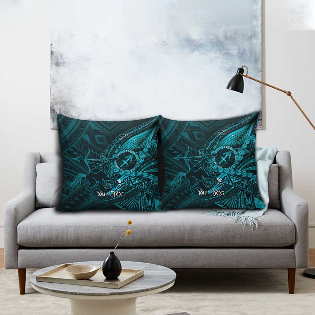 Personalised Polynesia Zodiac Sagittarius Pillow Cover Galaxy Polynesian Pattern Chest Tattoo Style LT14 - Polynesian Pride