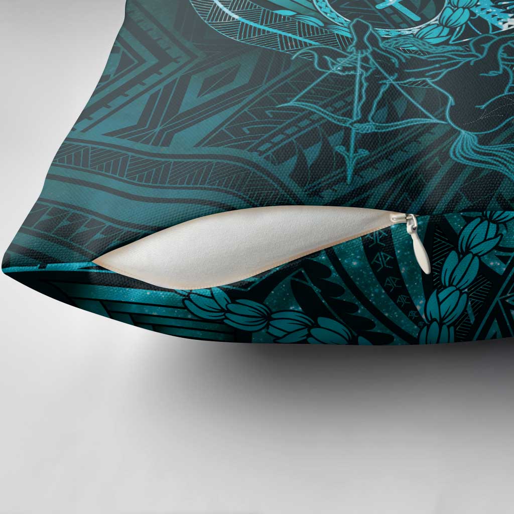 Personalised Polynesia Zodiac Sagittarius Pillow Cover Galaxy Polynesian Pattern Chest Tattoo Style LT14 - Polynesian Pride