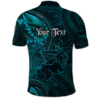 Personalised Polynesia Zodiac Sagittarius Polo Shirt Galaxy Polynesian Pattern Chest Tattoo Style LT14 - Polynesian Pride