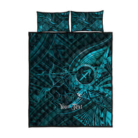 Personalised Polynesia Zodiac Sagittarius Quilt Bed Set Galaxy Polynesian Pattern Chest Tattoo Style LT14 - Polynesian Pride