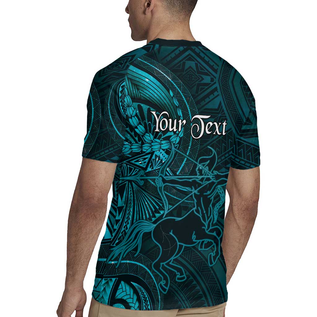 Personalised Polynesia Zodiac Sagittarius Rugby Jersey Galaxy Polynesian Pattern Chest Tattoo Style LT14 - Polynesian Pride