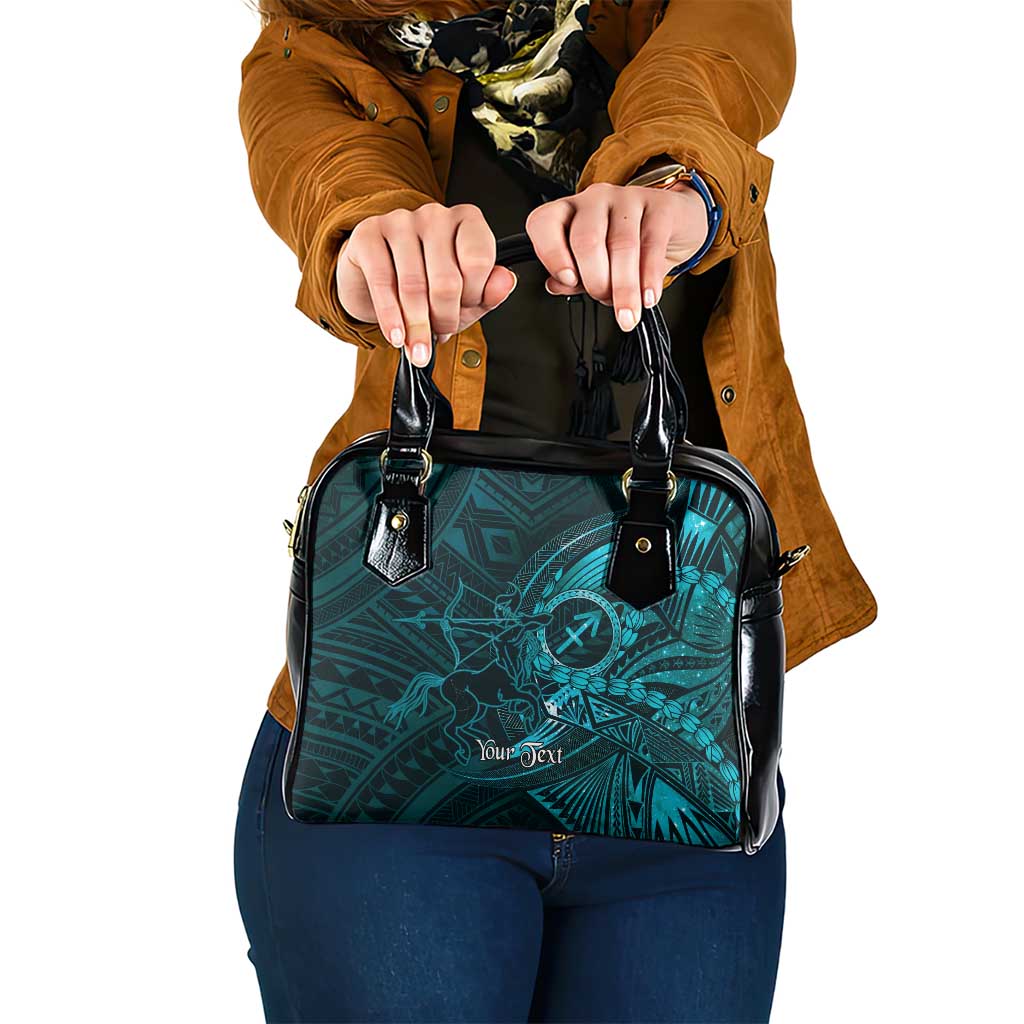 Personalised Polynesia Zodiac Sagittarius Shoulder Handbag Galaxy Polynesian Pattern Chest Tattoo Style