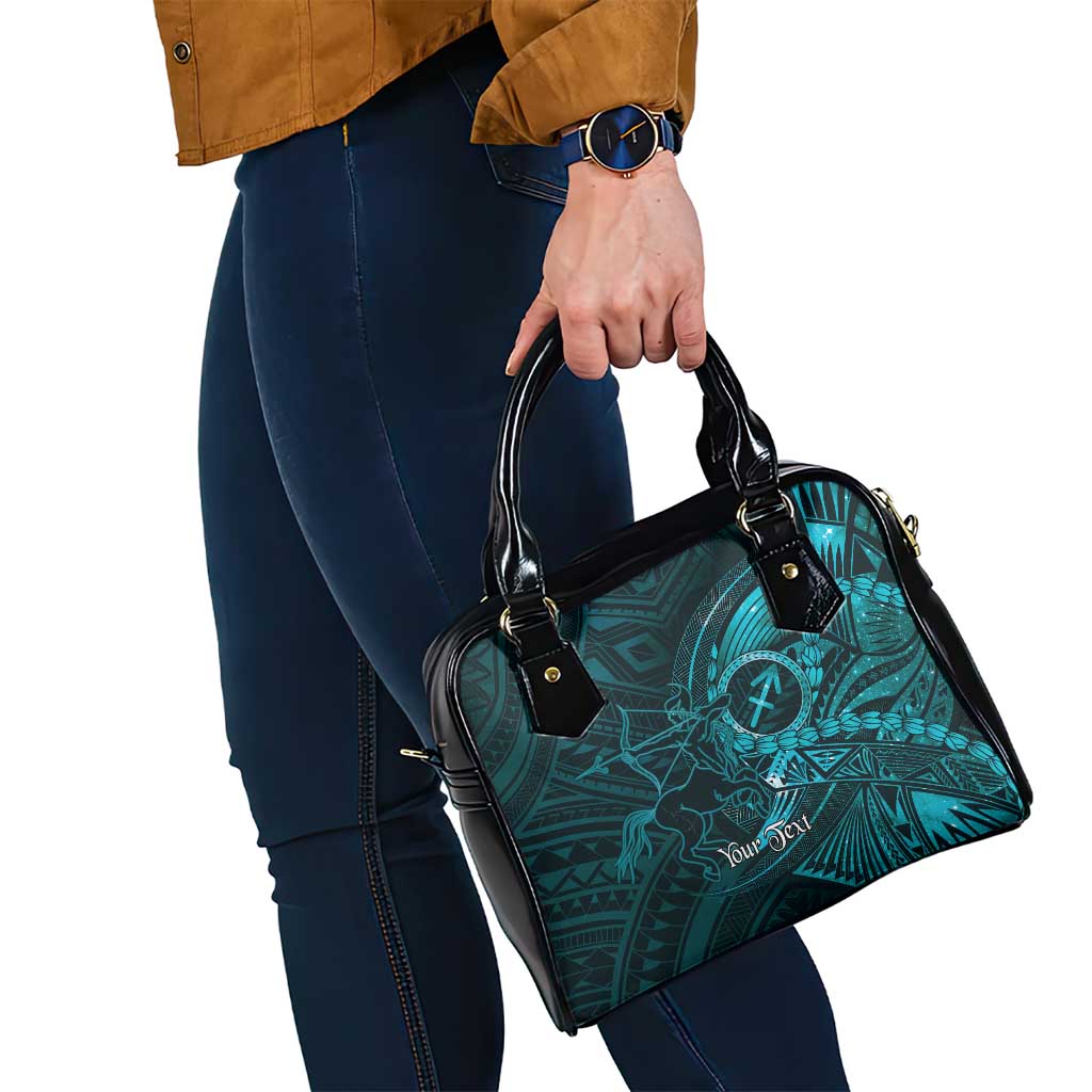 Personalised Polynesia Zodiac Sagittarius Shoulder Handbag Galaxy Polynesian Pattern Chest Tattoo Style