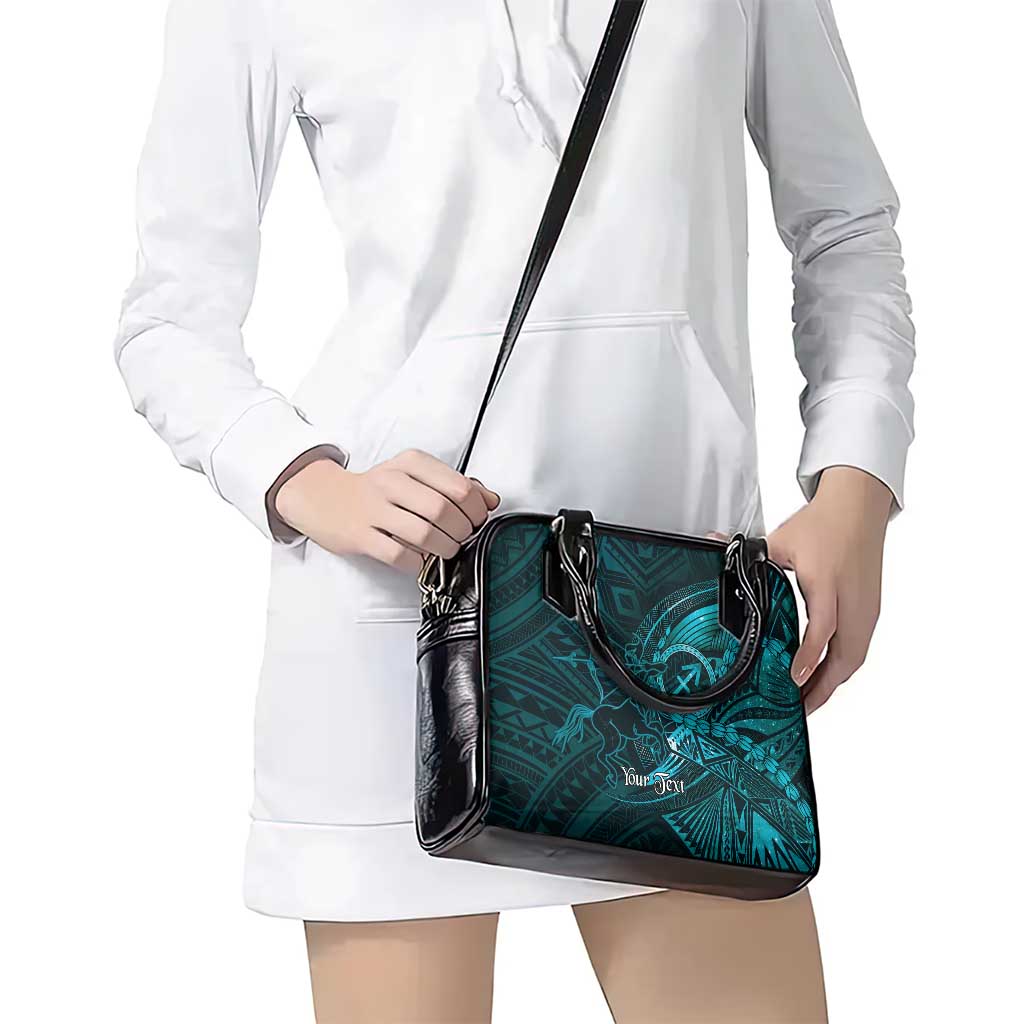 Personalised Polynesia Zodiac Sagittarius Shoulder Handbag Galaxy Polynesian Pattern Chest Tattoo Style