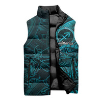 Personalised Polynesia Zodiac Sagittarius Sleeveless Puffer Jacket Galaxy Polynesian Pattern Chest Tattoo Style LT14 - Polynesian Pride