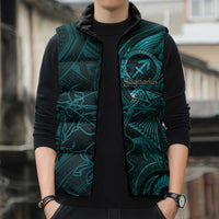 Personalised Polynesia Zodiac Sagittarius Sleeveless Puffer Jacket Galaxy Polynesian Pattern Chest Tattoo Style LT14 - Polynesian Pride