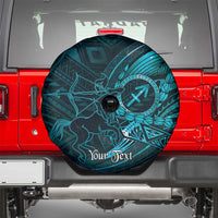 Personalised Polynesia Zodiac Sagittarius Spare Tire Cover Galaxy Polynesian Pattern Chest Tattoo Style LT14 - Polynesian Pride