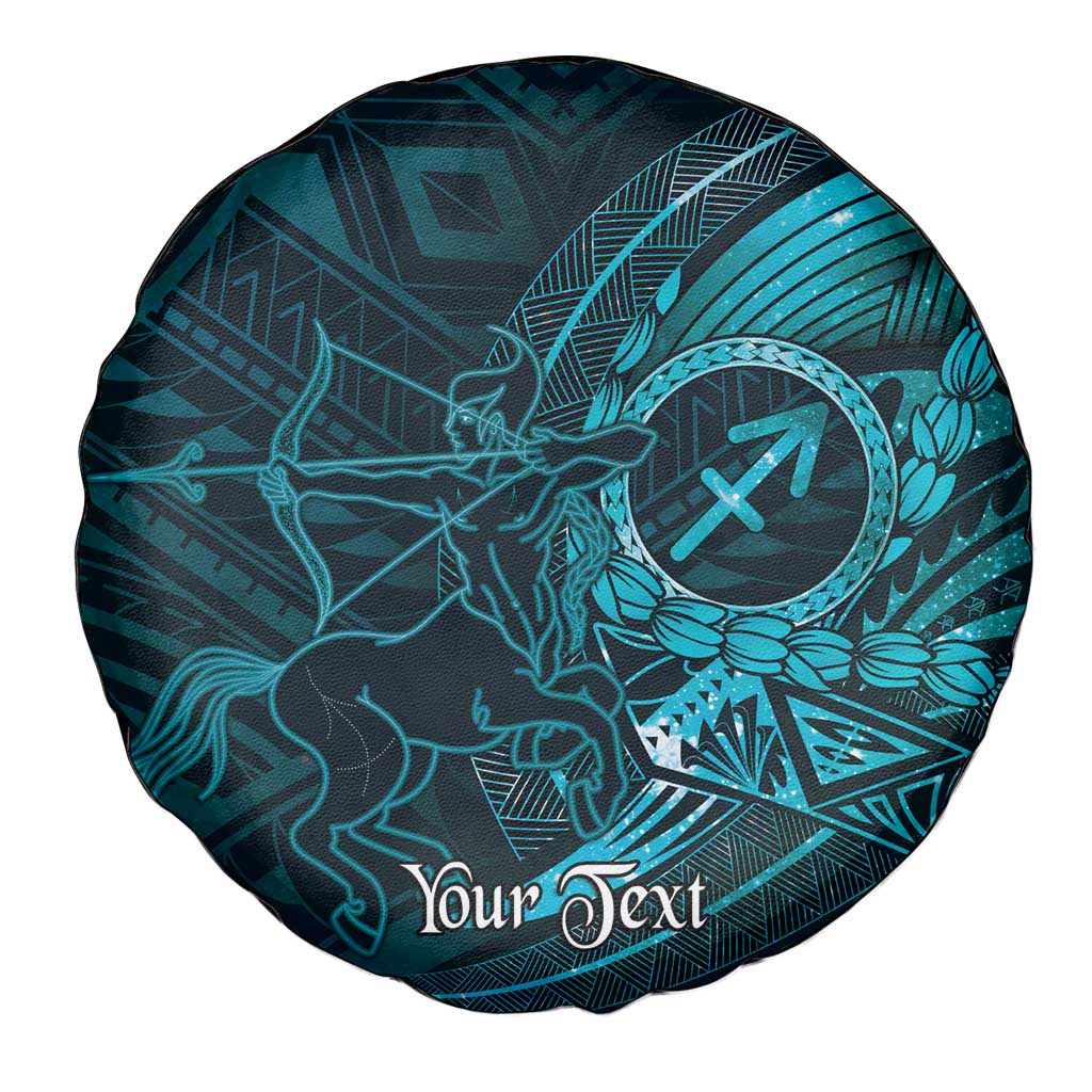 Personalised Polynesia Zodiac Sagittarius Spare Tire Cover Galaxy Polynesian Pattern Chest Tattoo Style LT14 - Polynesian Pride