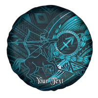 Personalised Polynesia Zodiac Sagittarius Spare Tire Cover Galaxy Polynesian Pattern Chest Tattoo Style LT14 - Polynesian Pride