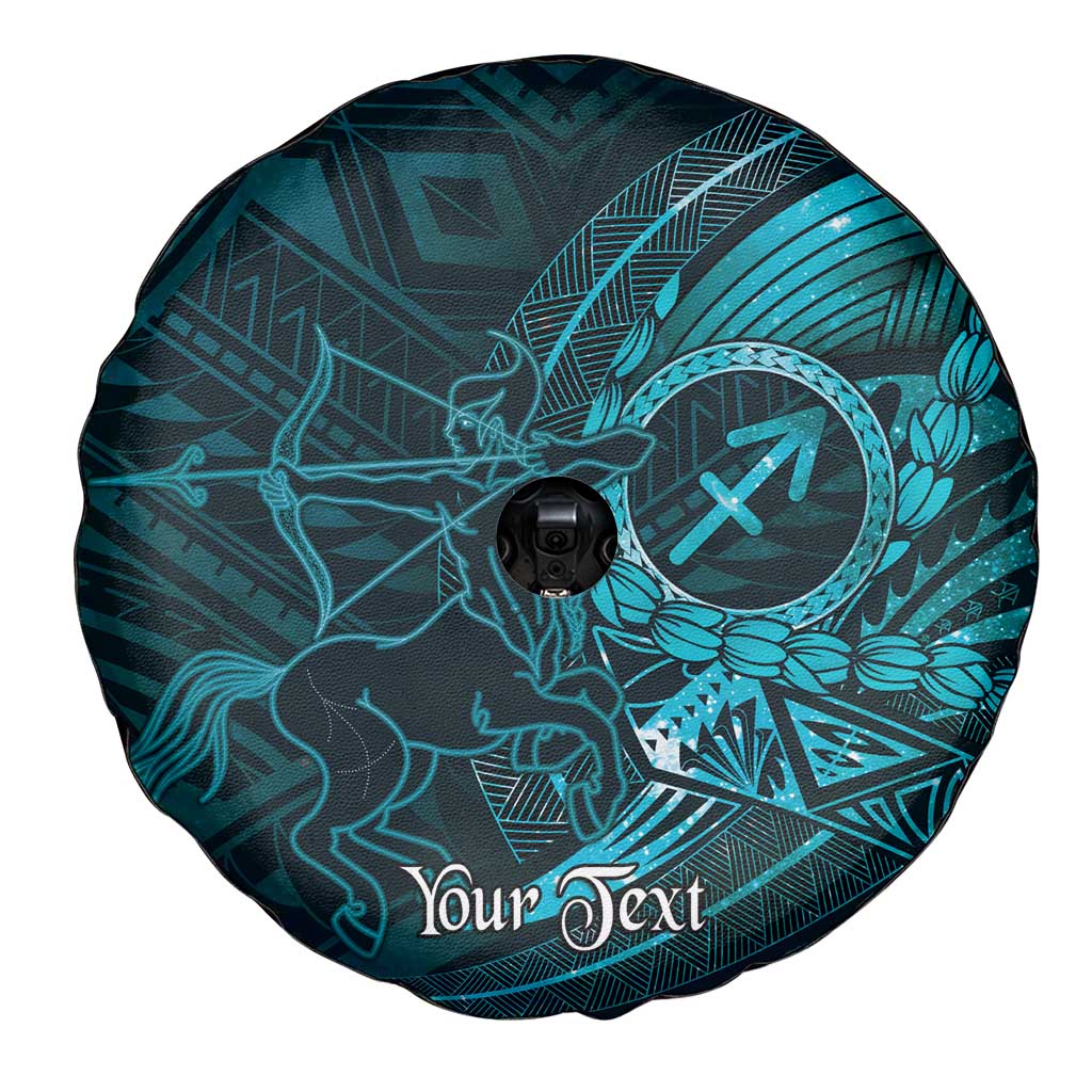 Personalised Polynesia Zodiac Sagittarius Spare Tire Cover Galaxy Polynesian Pattern Chest Tattoo Style LT14 - Polynesian Pride