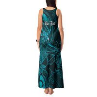 Personalised Polynesia Zodiac Sagittarius Tank Maxi Dress Galaxy Polynesian Pattern Chest Tattoo Style