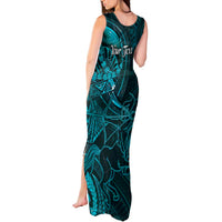 Personalised Polynesia Zodiac Sagittarius Tank Maxi Dress Galaxy Polynesian Pattern Chest Tattoo Style
