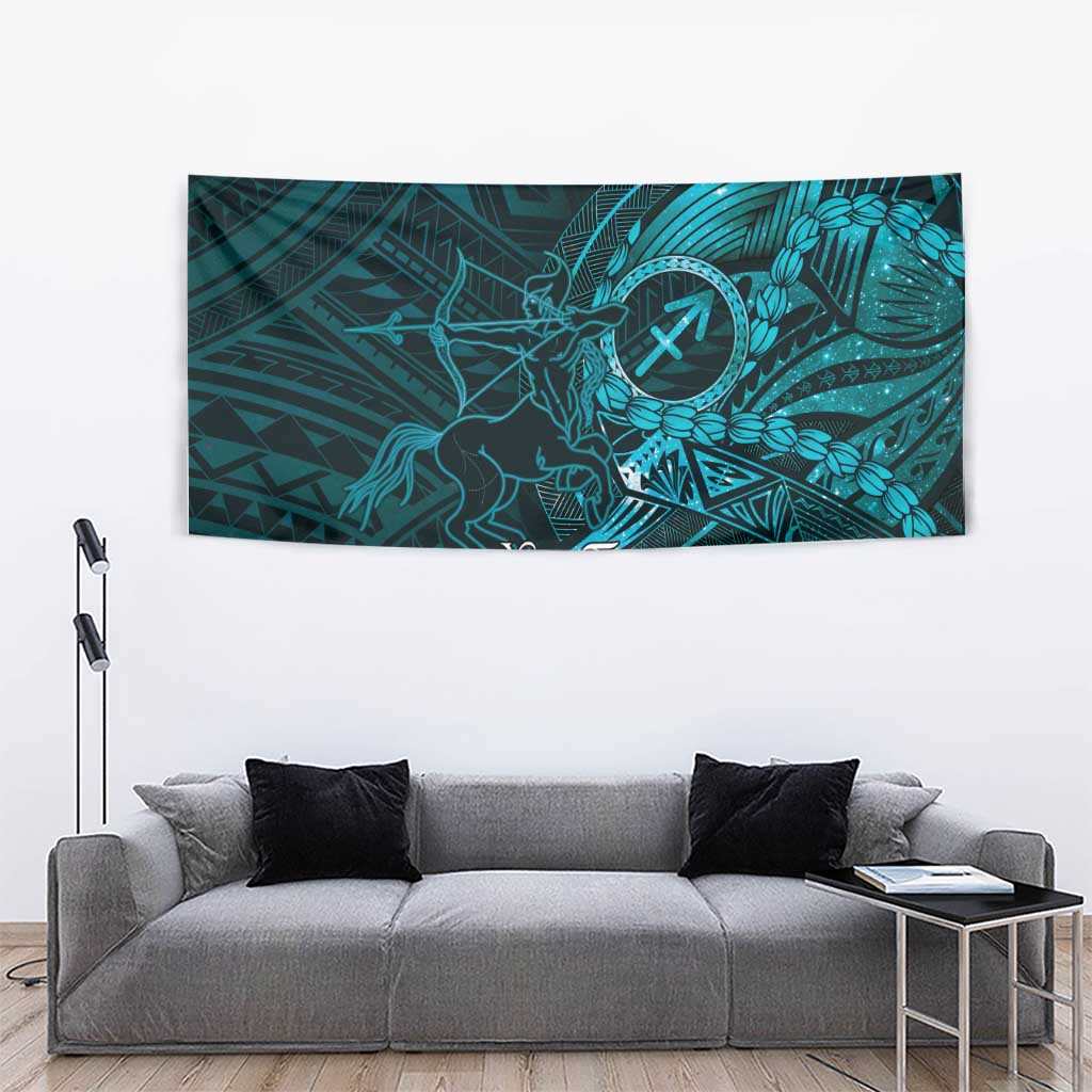 Personalised Polynesia Zodiac Sagittarius Tapestry Galaxy Polynesian Pattern Chest Tattoo Style LT14 - Polynesian Pride
