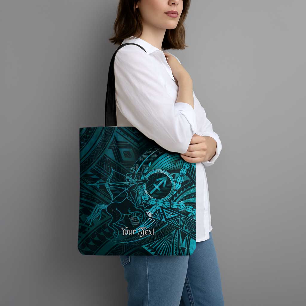 Personalised Polynesia Zodiac Sagittarius Tote Bag Galaxy Polynesian Pattern Chest Tattoo Style LT14 - Polynesian Pride