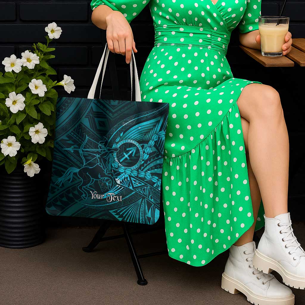 Personalised Polynesia Zodiac Sagittarius Tote Bag Galaxy Polynesian Pattern Chest Tattoo Style LT14 - Polynesian Pride