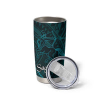 Personalised Polynesia Zodiac Sagittarius Tumbler Cup Galaxy Polynesian Pattern Chest Tattoo Style