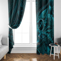 Personalised Polynesia Zodiac Sagittarius Window Curtain Galaxy Polynesian Pattern Chest Tattoo Style LT14 - Polynesian Pride