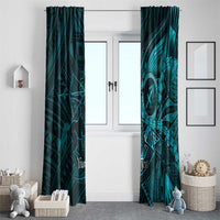 Personalised Polynesia Zodiac Sagittarius Window Curtain Galaxy Polynesian Pattern Chest Tattoo Style LT14 - Polynesian Pride