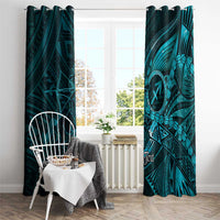 Personalised Polynesia Zodiac Sagittarius Window Curtain Galaxy Polynesian Pattern Chest Tattoo Style LT14 - Polynesian Pride