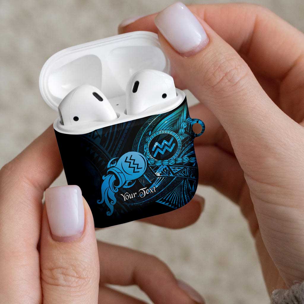Personalised Polynesia Zodiac Aquarius AirPods Case Galaxy Polynesian Pattern Chest Tattoo Style LT14 - Polynesian Pride