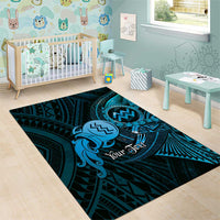Personalised Polynesia Zodiac Aquarius Area Rug Galaxy Polynesian Pattern Chest Tattoo Style LT14 - Polynesian Pride