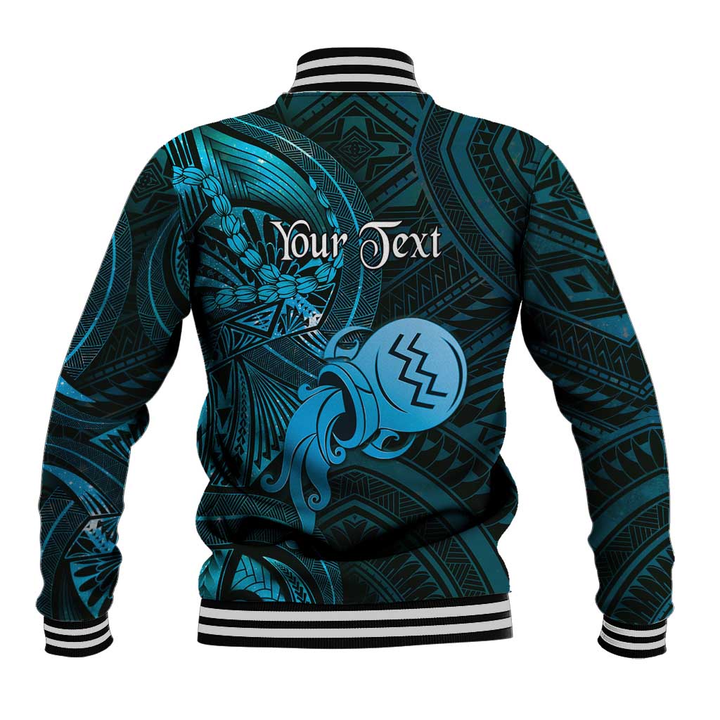 Personalised Polynesia Zodiac Aquarius Baseball Jacket Galaxy Polynesian Pattern Chest Tattoo Style LT14 - Polynesian Pride