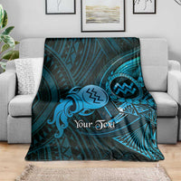Personalised Polynesia Zodiac Aquarius Blanket Galaxy Polynesian Pattern Chest Tattoo Style LT14 - Polynesian Pride