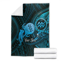 Personalised Polynesia Zodiac Aquarius Blanket Galaxy Polynesian Pattern Chest Tattoo Style LT14 - Polynesian Pride