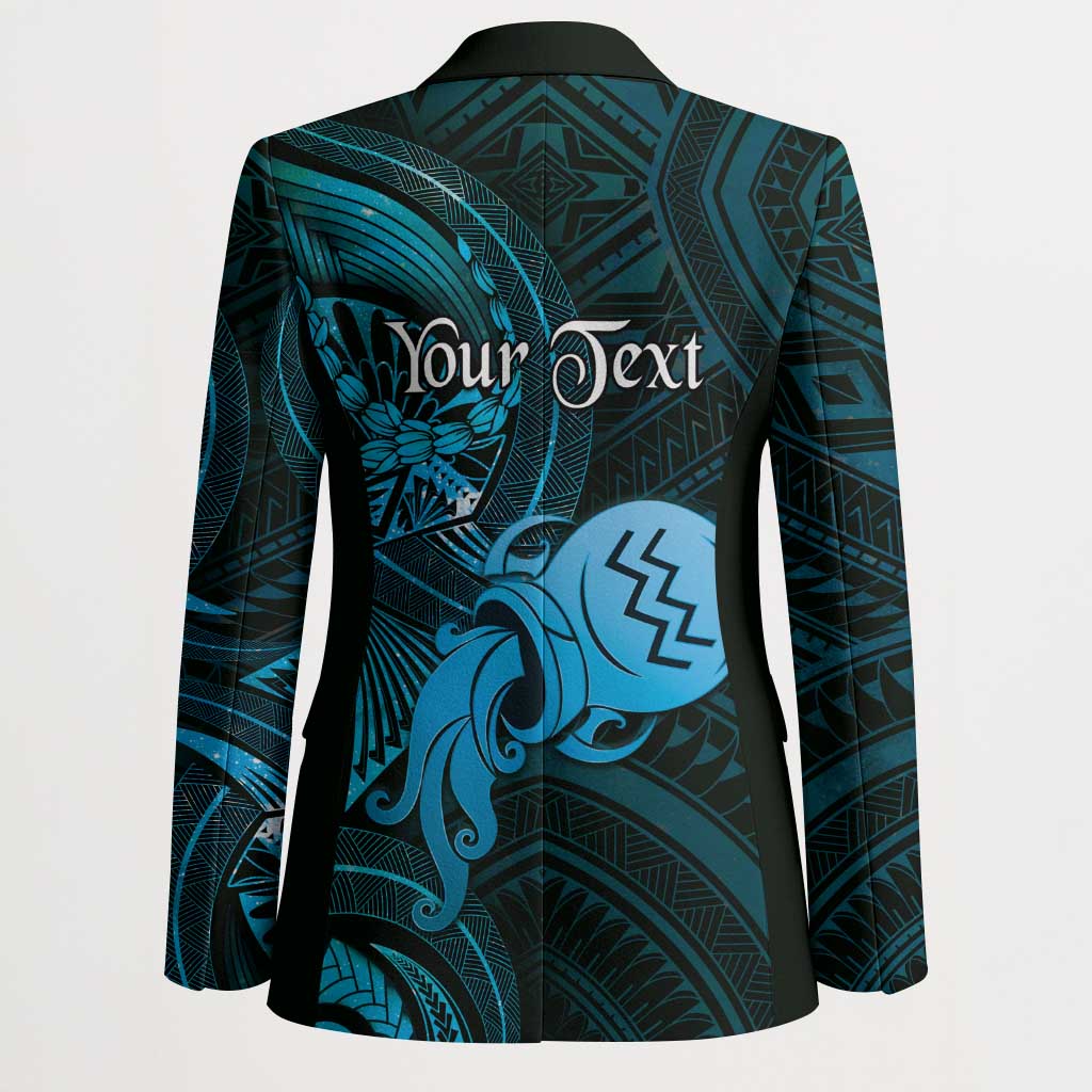 Personalised Polynesia Zodiac Aquarius Blazer Galaxy Polynesian Pattern Chest Tattoo Style LT14 - Polynesian Pride
