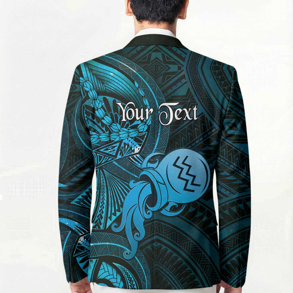 Personalised Polynesia Zodiac Aquarius Blazer Galaxy Polynesian Pattern Chest Tattoo Style LT14 - Polynesian Pride
