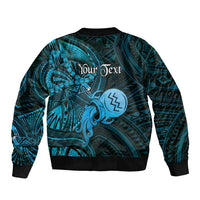 Personalised Polynesia Zodiac Aquarius Bomber Jacket Galaxy Polynesian Pattern Chest Tattoo Style LT14 - Polynesian Pride