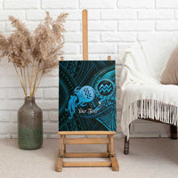 Personalised Polynesia Zodiac Aquarius Canvas Wall Art Galaxy Polynesian Pattern Chest Tattoo Style LT14 - Polynesian Pride