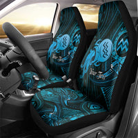 Personalised Polynesia Zodiac Aquarius Car Seat Cover Galaxy Polynesian Pattern Chest Tattoo Style LT14 - Polynesian Pride