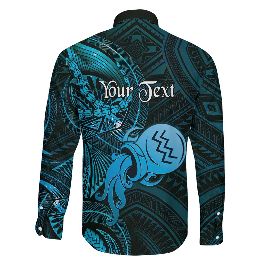 Personalised Polynesia Zodiac Aquarius Family Matching Puletasi and Hawaiian Shirt Galaxy Polynesian Pattern Chest Tattoo Style LT14 - Polynesian Pride