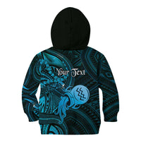 Personalised Polynesia Zodiac Aquarius Kid Hoodie Galaxy Polynesian Pattern Chest Tattoo Style LT14 - Polynesian Pride