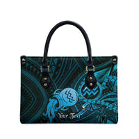 Personalised Polynesia Zodiac Aquarius Leather Bag Galaxy Polynesian Pattern Chest Tattoo Style LT14 - Polynesian Pride