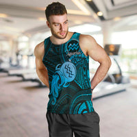 Personalised Polynesia Zodiac Aquarius Men Tank Top Galaxy Polynesian Pattern Chest Tattoo Style